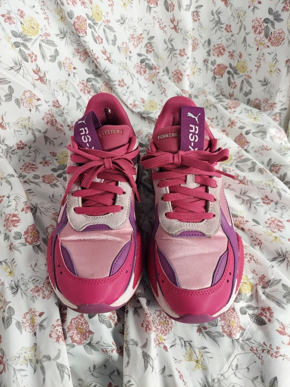 Puma RS-X Running System Sneakers Pink Purple Womens 6.5 Rose Detail